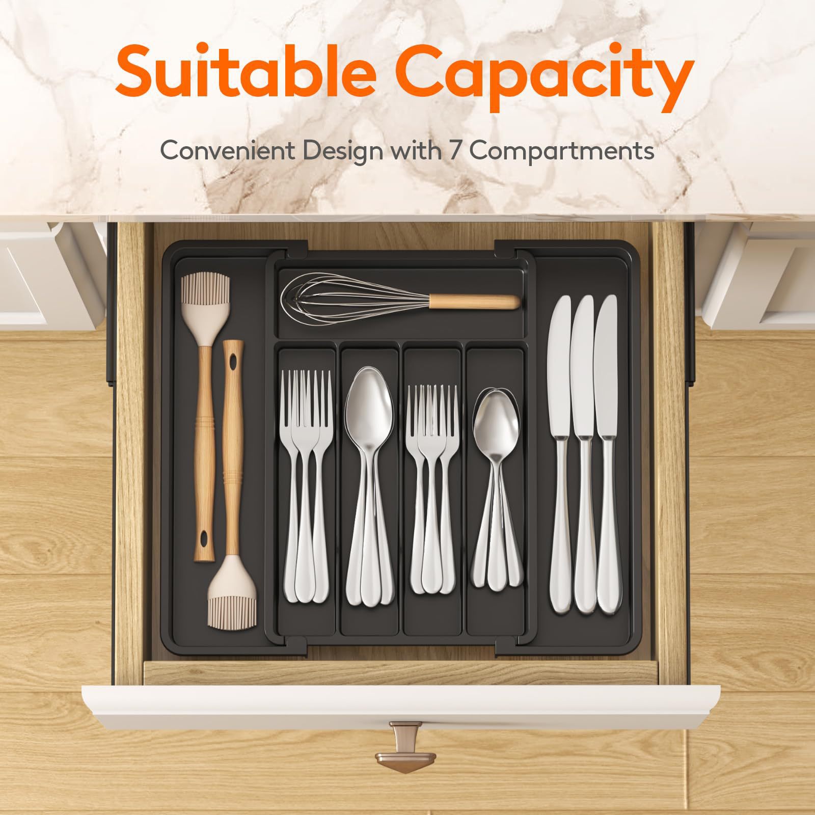 Expandable Drawer Organizer - Perfect Fit for Any Kitchen